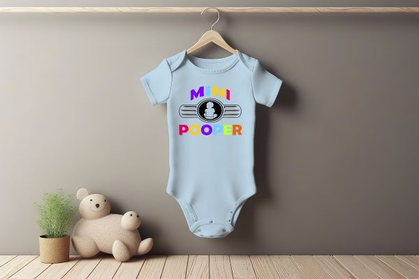 Mini Pooper Baby Grower Short Sleeve