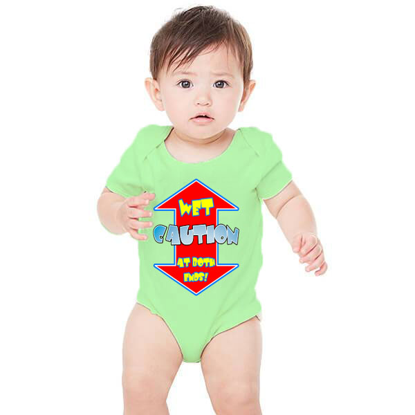 Wet Caution Baby Growers Short Sleeve
